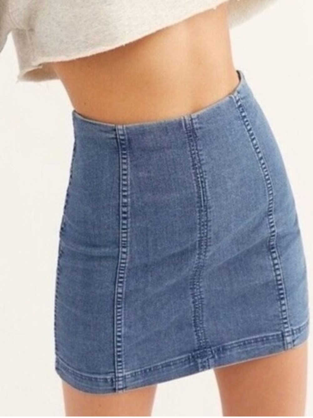Free People Modern Femme Denim Skirt